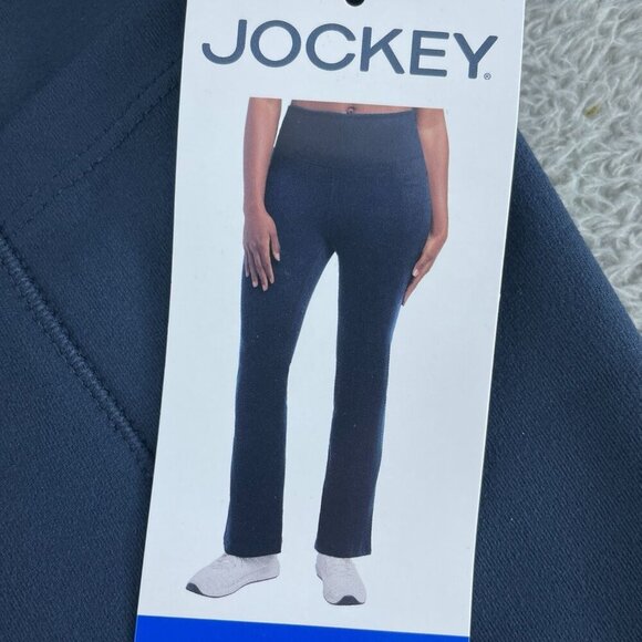Jockey Pants - Jockey Studio Flare Pants L Neo Navy Womens Yoga Activewear 31" Inseam NWT 3640